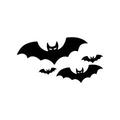 Fototapeta premium Bat vector, bat silhouette on transparent background