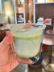 Matcha oat milk Latte dirty