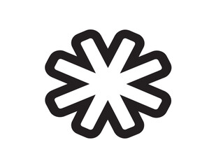 Simple outline asterisk icon for clean visuals