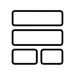 Fototapeta premium Tab layout design with rectangular outlines in minimal style 