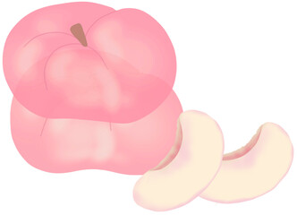 pink rose petals 복숭아 납작복숭아