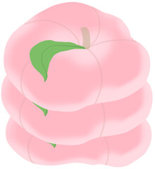 vector illustration of an apple 납작복숭아 복숭아 과일