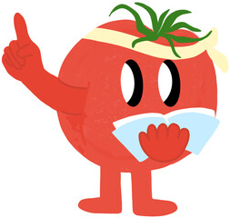 funny cartoon apple토마토 건강 헬스