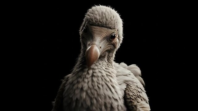 Fluffy dodo bird portrait