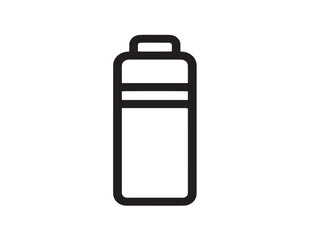 Elegant battery charge level outline vector icon