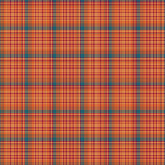 A vibrant seamless pattern featuring red and white, red and green, and brown, green, orange checkered plaid textile designs on a fabric backdrop