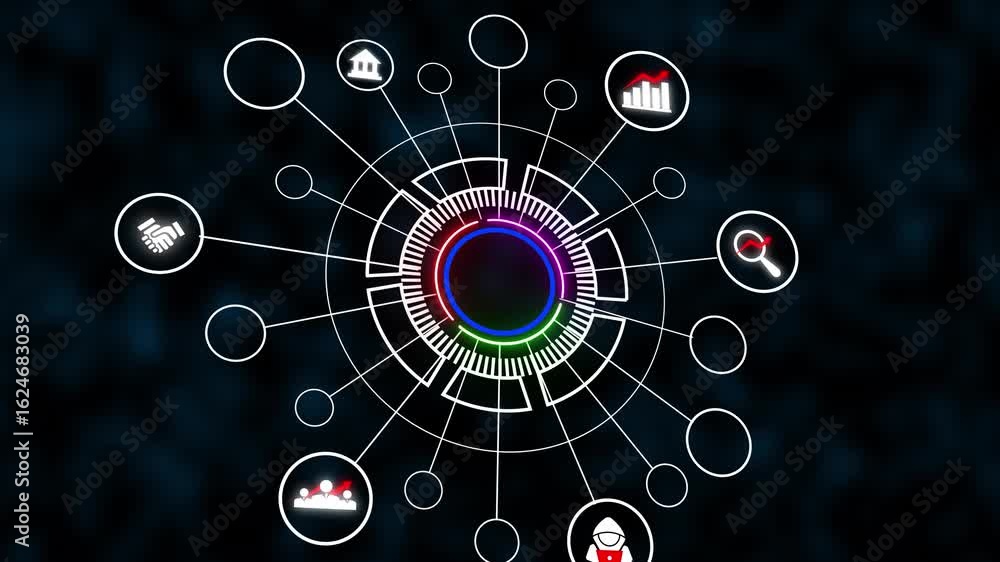 Aufkleber global network business growth strategy data analytics technology innovation digital. network and te