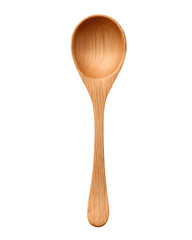 Wooden spoon on black background simple kitchen utensil