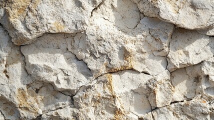 Fototapeta premium Rough limestone texture overhead perspective natural weathering patterns organic characteristics authentic material properties subtle cream gray color variations clean styling