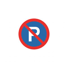 No Parking Sign: A concise and universally recognized traffic symbol prohibiting parking, conveying clear instructions for drivers.