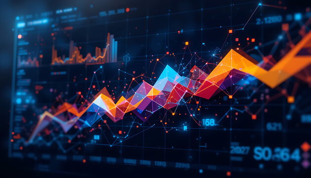 stock market chart, HD and 4K image