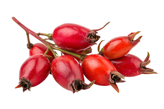 Rosehips on a branch vibrant red berries nature - Powered by Adobe