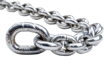 Obraz premium Strong metal chain links close up detail