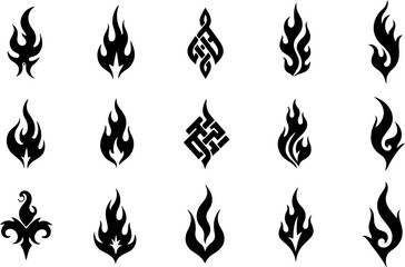 Tribal Tattoo, Abstract Tattoo, Black Ink, Geometric Tattoo, Symmetrical Design, Tattoo Art,  graphics vector  bundle