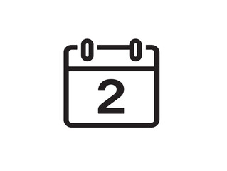 Clean vector art of marked calendar date