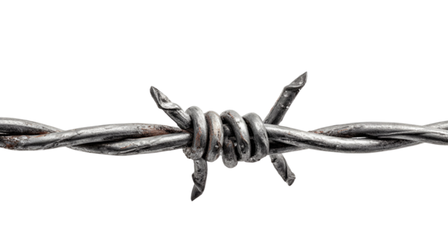 Barbed Wire Closeup Sharp Spikes Metal Texture