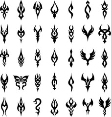 Tribal Tattoo, Abstract Tattoo, Black Ink, Geometric  design graphics