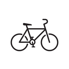 Iconic Bicycle Silhouette: A sleek and minimalist outline of a classic bicycle, perfect for conveying concepts of mobility, travel, and recreation.