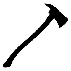 Silueta de hacha de bombero. Icono hacha de emergencia	