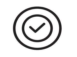 Check circle symbol in elegant vector design