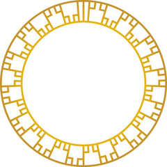 전통문양 원형 골드
