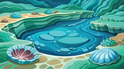 Blue sea background with abstract water ripples and clear, clean reflections for a summer vacation