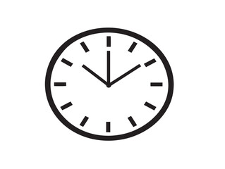 Stylish Clock Icon with Modern Minimalist Vector Line Art