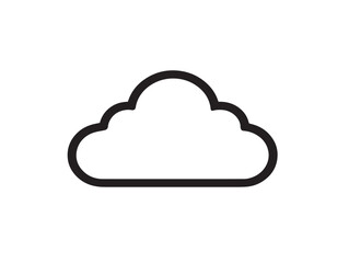 Minimalist Cloud Icon Designed with Elegant Clean Vector Lines