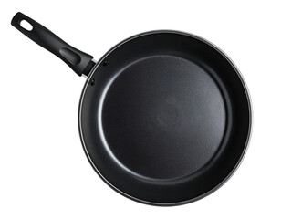 frying pan with handle isolated on transparent background