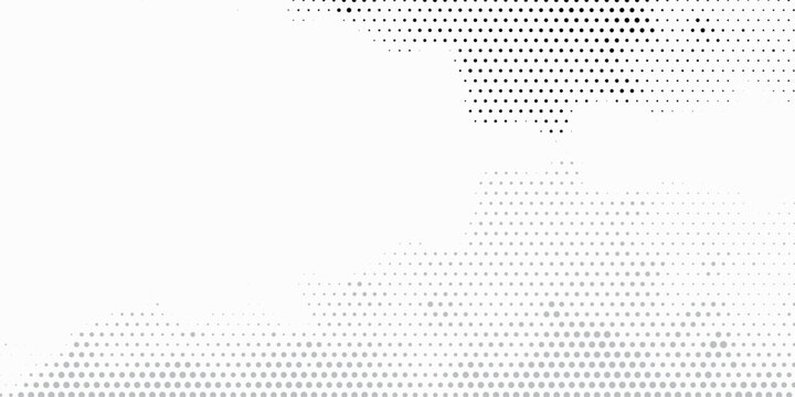 Dotted gradient halftone background. Horizontal seamless dots pattern in pop art style. Abstract modern stylish texture. Vector bacground