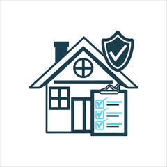 Home Safety Inspection Checklist with Shield Icon Safety Checks House with shield checklist