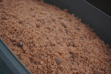 close up of road salt
