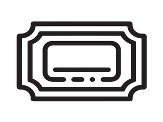 Elegant Coupon Vector Icon Featuring Simple Minimalist Outline