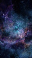 Naklejka premium Stunning Deep Space Nebula with Stars and Cosmic Dust