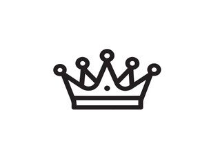 Royal Crown Icon Designed with Simple Minimalist Vector Style