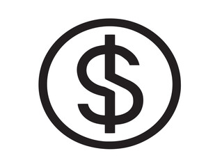 Stylish Currency Vector Icon Featuring Sleek Minimalist Lines
