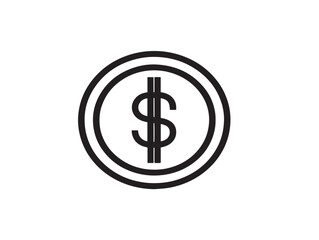 Sleek Currency Vector Icon Featuring Modern Minimalist Outline