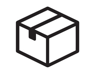 Modern 2D Vector Delivery Box Icon In Minimal Design