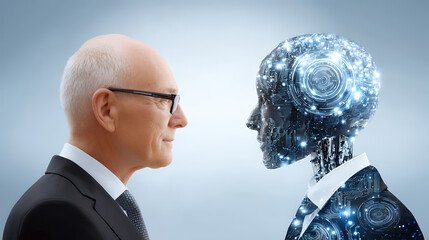 人物とロボット
