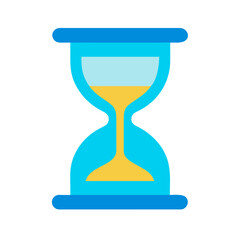 Hourglass icon, linear vector drawing on transparent background, SVG illustration