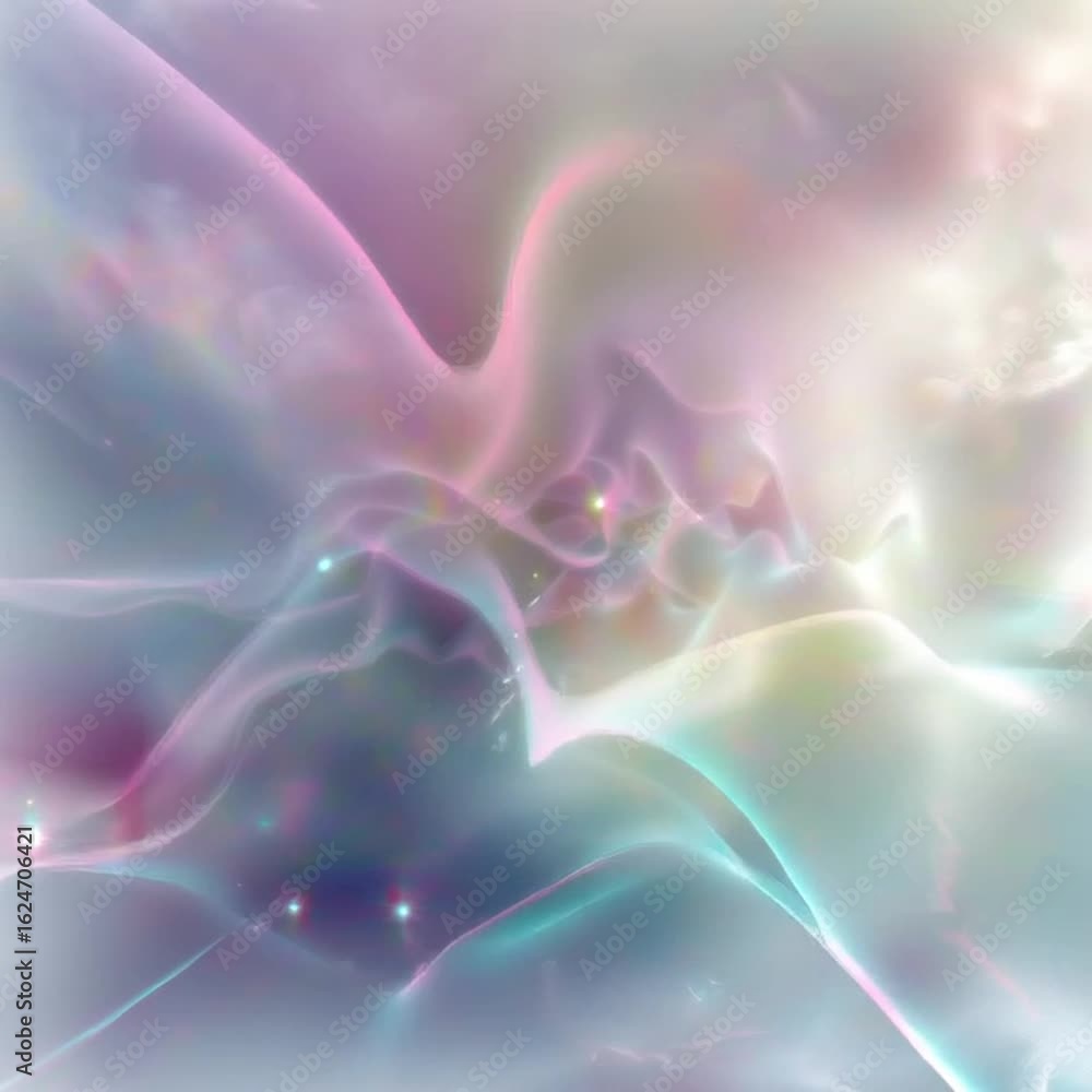 Poster abstract pastel background with flowing translucent forms
