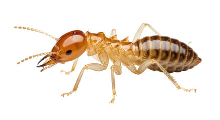 Termite close-up showing detailed features and structure, cutout isolated on transparent bg, png