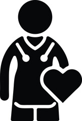 caregiver vector icon.