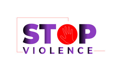 Stop Violance Vector Art Concept