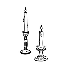 elegant hand-drawn candles for ambiance and ceremony