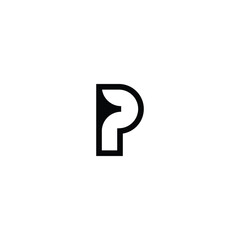 Modern and Elegant letter P Logo, Overlapping arrow P logo. 