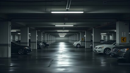 underground parking garage