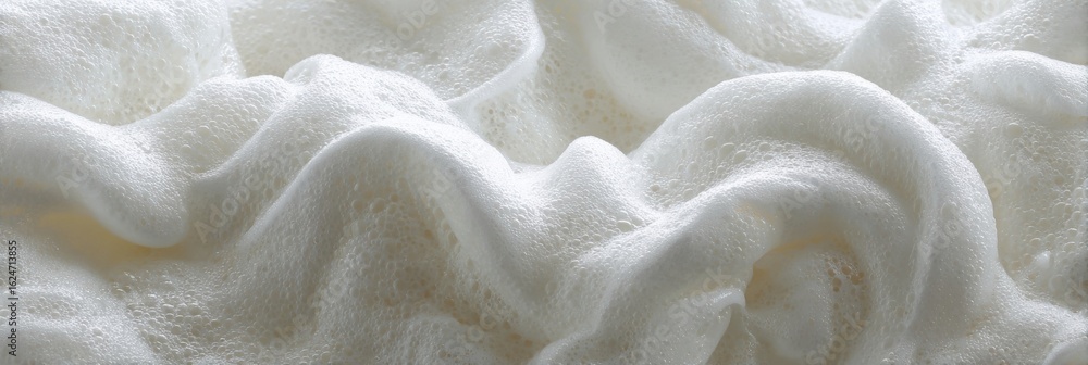 Poster soft white foam texture on smooth surface background