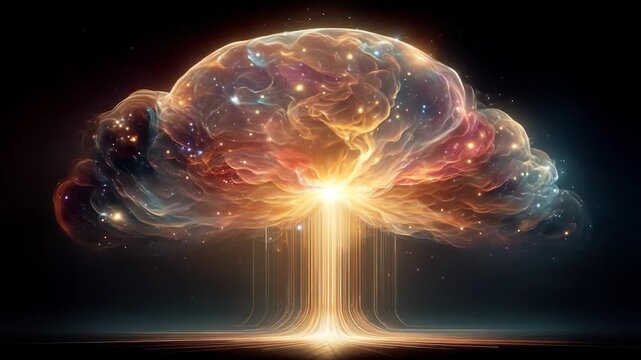 Cosmic Cloud: A Digital Depiction of Celestial Energy