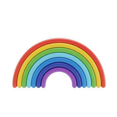 Colorful rainbow arc isolated on transparent background